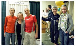 Brooke with Bart Yasso, Dick Beardsley and Joan Benoit Samuelson